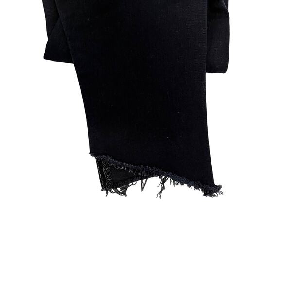 MOTHER The Stunner Zip Two Step Fray Women's Black Denim Jeans Sz 27 - Picture 11 of 11